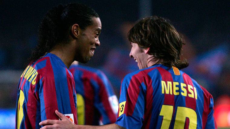 Ronaldinho y Messi tuvieron una gran conexión