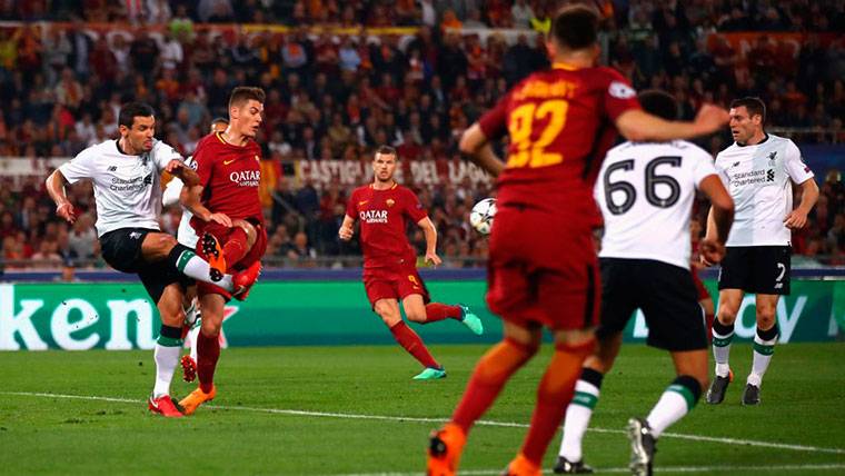 Un rebote se convirtió en el empate de la Roma