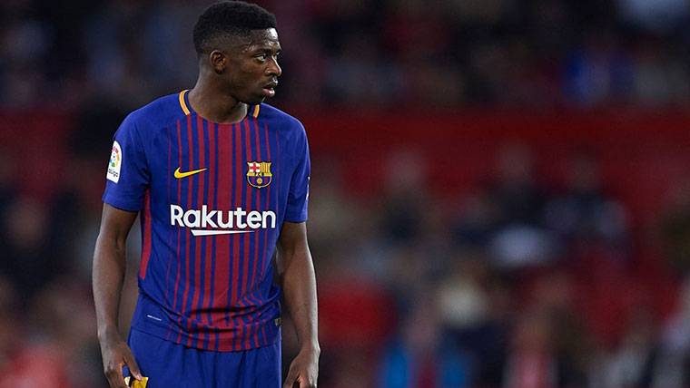 Ousmane Dembélé, durante un partido con el FC Barcelona