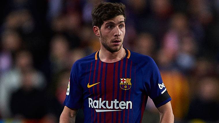 Sergi Roberto en un partido con el FC Barcelona