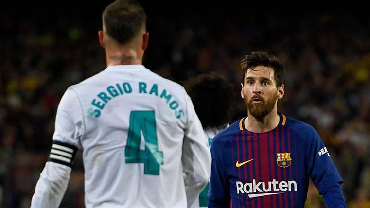 Sergio Ramos y Leo Messi se enfrentaron en el Camp Nou