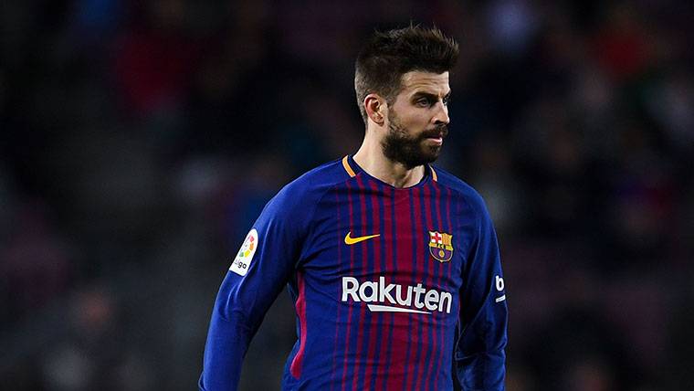 Gerard Piqué, durante un partido con el FC Barcelona