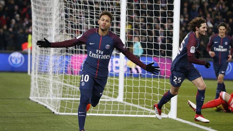 Neymar Jr, celebrando un gol marcado con el Paris Saint-Germain