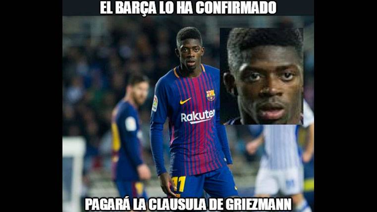 Ousmane Dembélé, leading of the 'memes' of the Barça-Villarreal