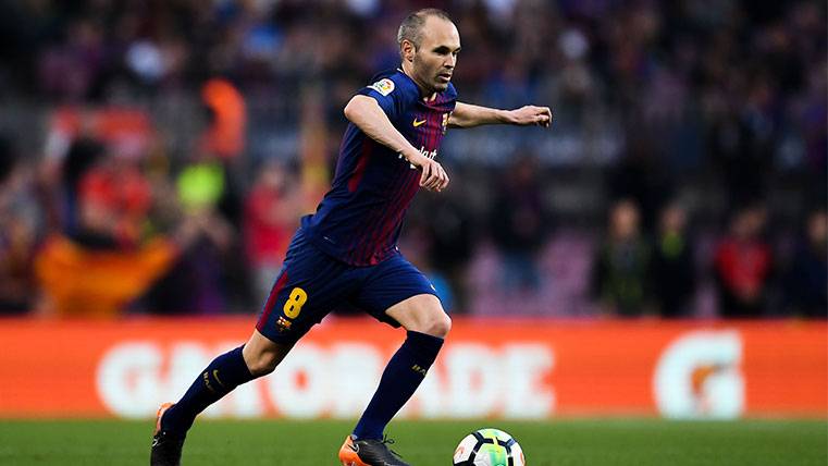 Andrés Iniesta en un partido con el FC Barcelona
