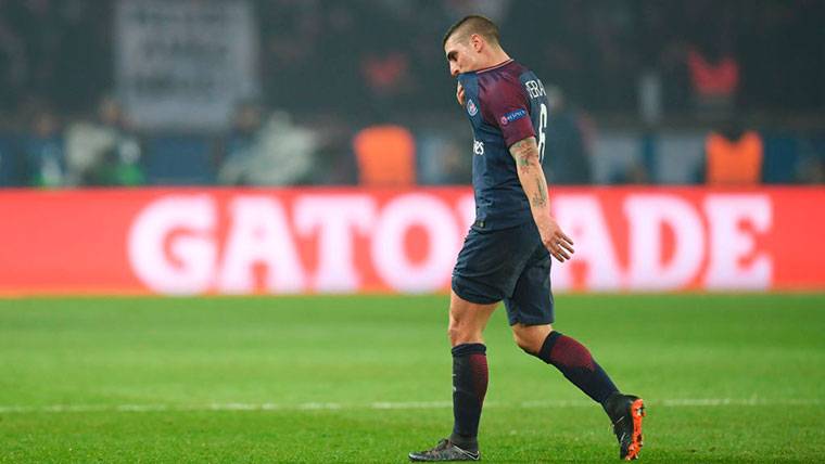 Marco Verratti, regretting a defeat with Paris Saint-Germain