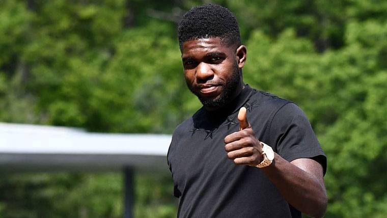 Samuel Umtiti, in an image of archive with the selection of France