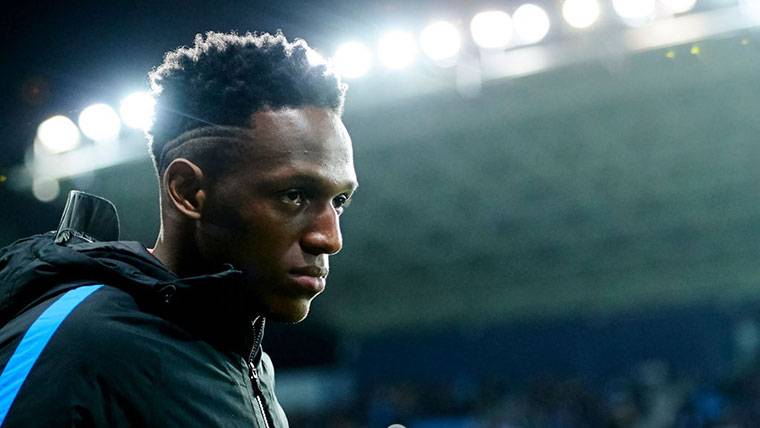 Yerry Mina, before a party in an image of archive