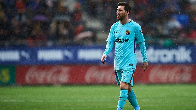 Leo Messi en un partido del FC Barcelona