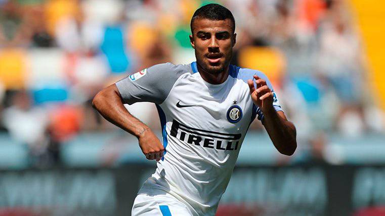 Rafinha Alcántara en un partido del Inter de Milán