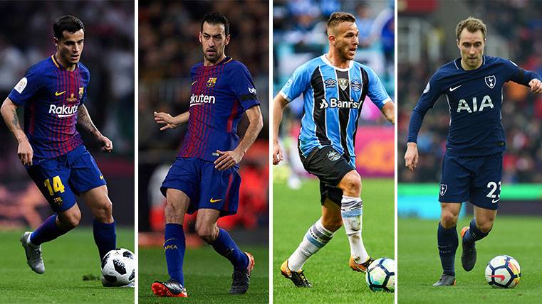 Coutinho, Busquets, Arthur and Eriksen, a centre of the field of dream