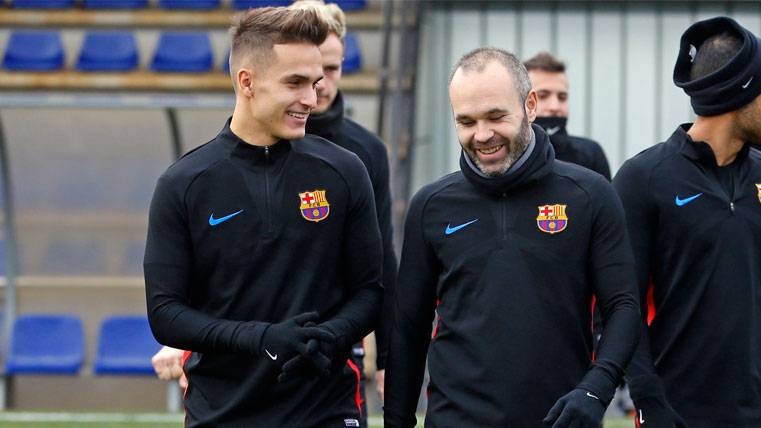 Denis Suárez y Andrés Iniesta en un entrenamiento del Barça | Denis Suárez