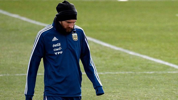 Leo Messi, entrenando con Argentina en una imagen de archivo