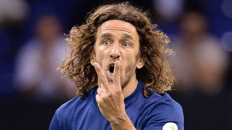 Carles Puyol en un partido amistoso