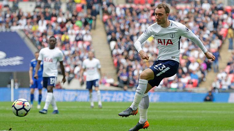 Christian Eriksen in a party of the Tottenham