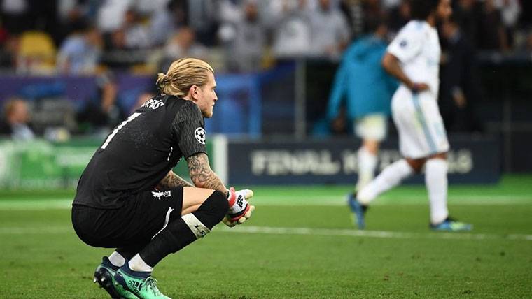 Loris Karius, después de haber protagonizado dos errores clamorosos