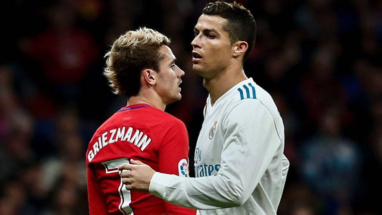 Antoine Griezmann y Cristiano Ronaldo, cara a cara en un 'derbi'