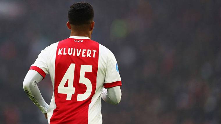 Justin Kluivert, during a party with the Ajax of Amsterdam