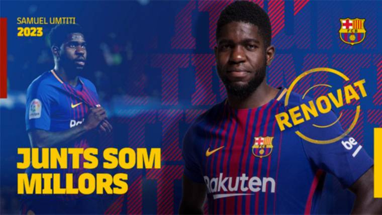 Samuel Umtiti, renewed with the FC Barcelona by five seasons