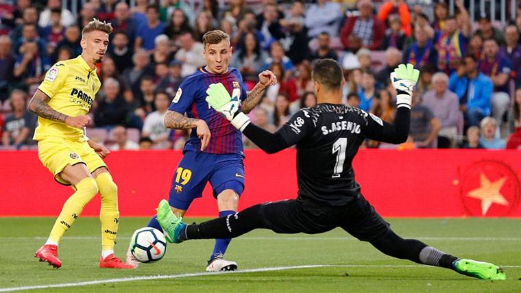 Lucas Digne, during a party of League against the Villarreal
