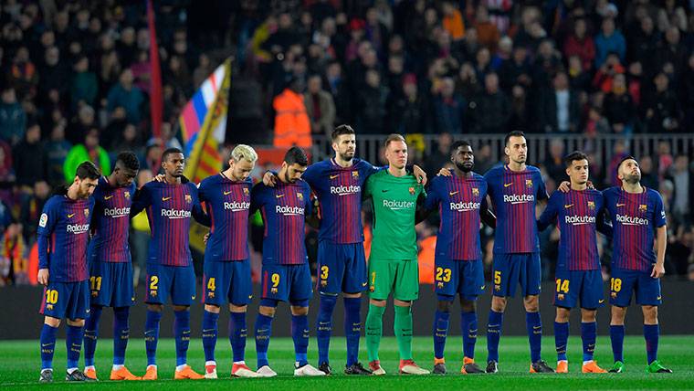 The eleven of the Barça, armoured