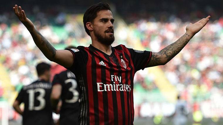Suso, celebrating a marked goal with the AC Milan this last campaign