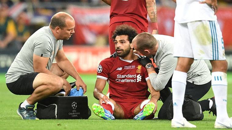 Mohamed Salah, lesionado en la final de la Champions League 2017-18