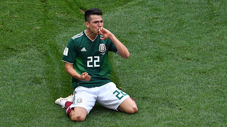 Hirving Lozano celebra un gol histórico en el Mundial de Rusia