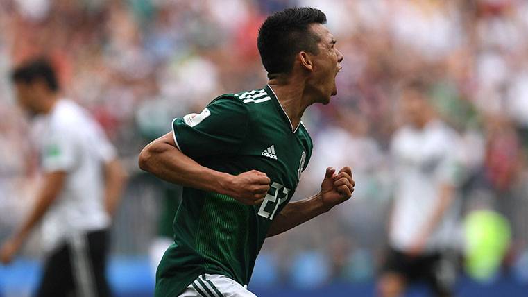 Hirving Lozano celebrates a historical goal in the World-wide of Russia