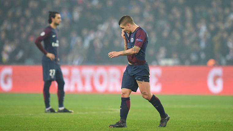 Marco Verratti, before being substituted with Paris Saint-Germain