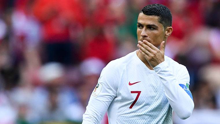 Cristiano Ronaldo en un partido con la selección de Portugal