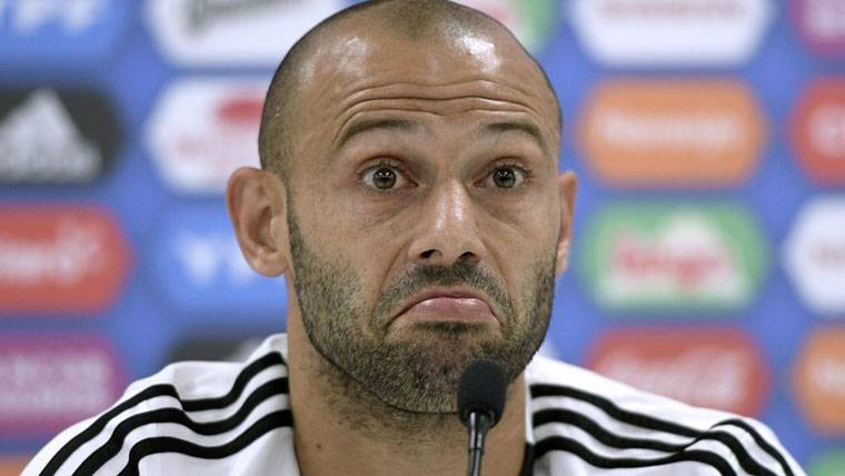 Javier Mascherano, in press conference with the selection of Argentina