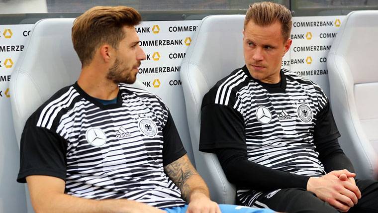 Marc-André Ter Stegen, in the bench of the selection of Germany