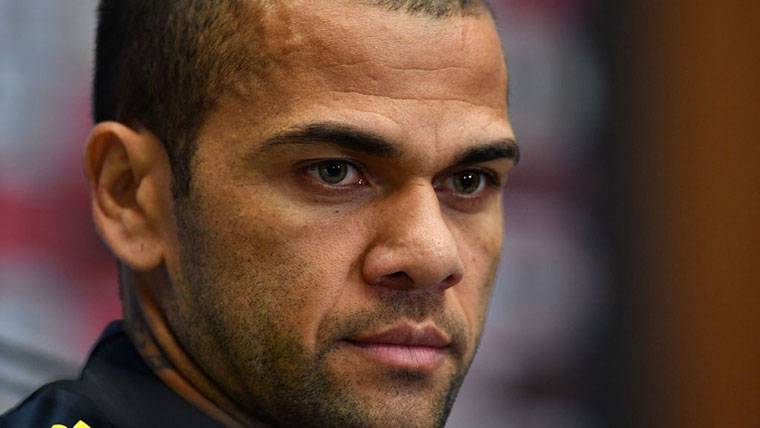 Dani Alves, during a press conference in an image of archive