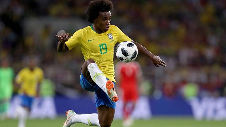 Willian Borges, durante un partido con la selección de Brasil en el Mundial