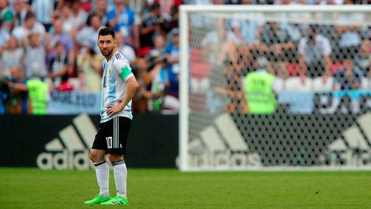 Leo Messi, desolado after the defeat