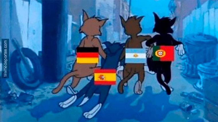 Meme Of the elimination of Spain