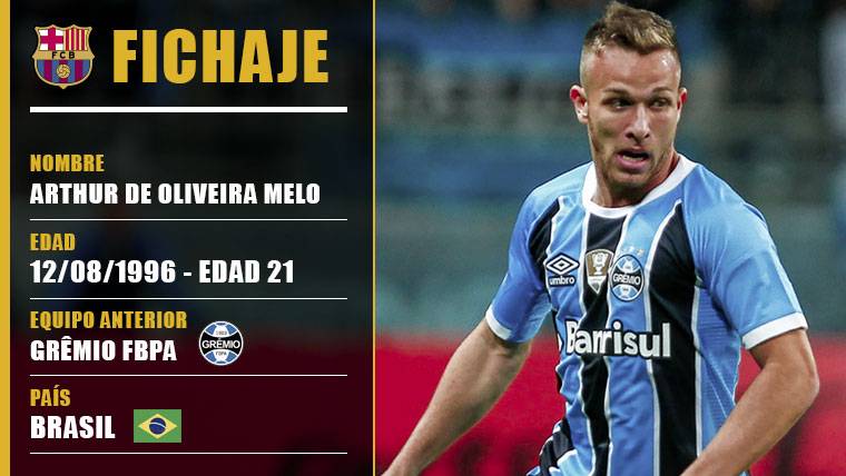 Arthur Melo, new player of the FC Barcelona