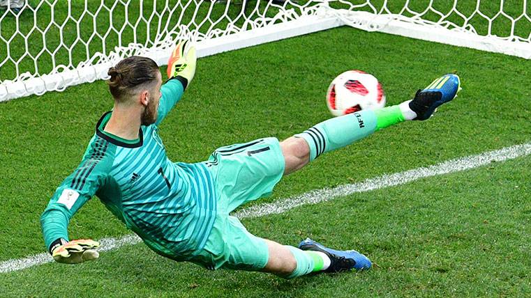 David of Gea during the batch of penaltis of the Spain-Russia