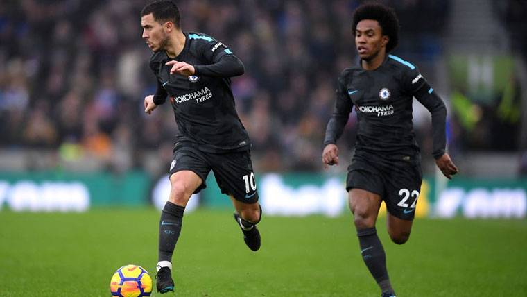 Hazard And Willian, during a commitment with Chelsea