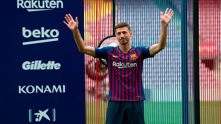 Clément Lenglet, presented officially with the FC Barcelona