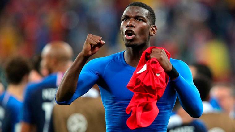 Paul Pogba, celebrating the pass of France to the final of the World-wide