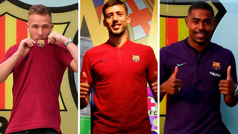 Arthur, Lenglet and Malcom, new signings of the FC Barcelona