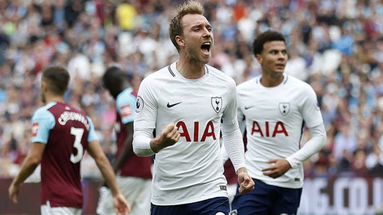 Christian Eriksen, midfield player of the Tottenham, was objective of the Barça