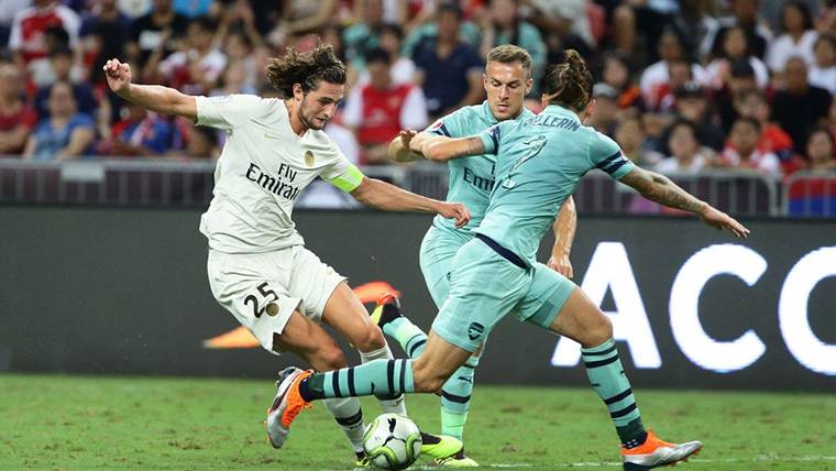 Adrien Rabiot, during a friendly against the Arsenal