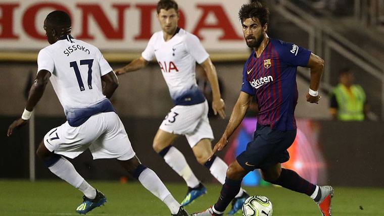 André Gomes, during the commitment against the Tottenham