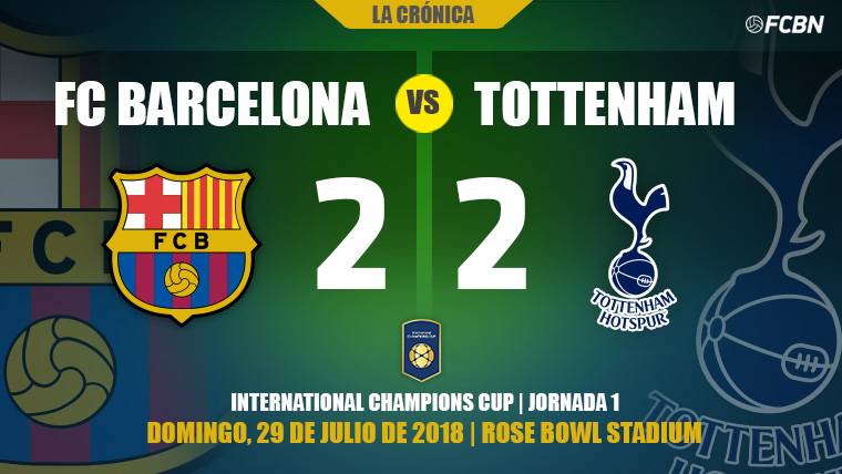 El FC Barcelona no pasó del empate contra el Tottenham