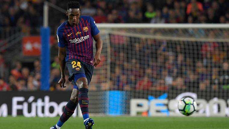 Yerry Mina, during a meeting played with the FC Barcelona