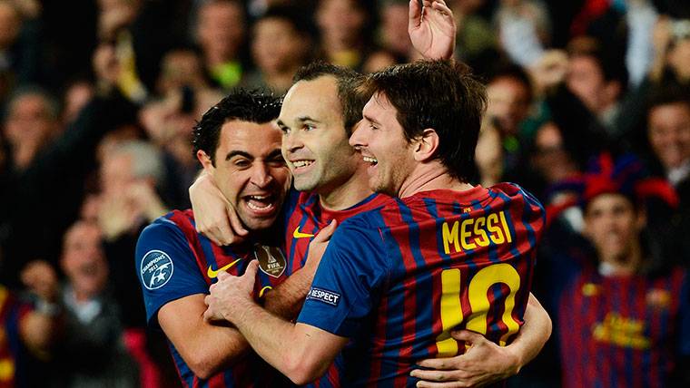 Xavi, Iniesta and Messi, maximum exponents of the 'style Barça'