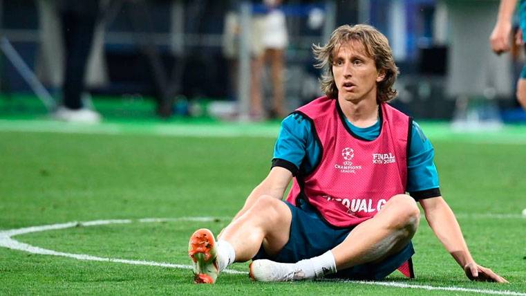 Luka Modric In a training of the Real Madrid